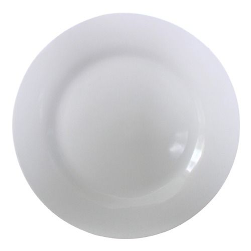Assiette plate ronde blanche