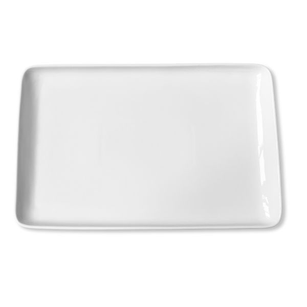 Assiette rectangulaire blanche 'Royal'