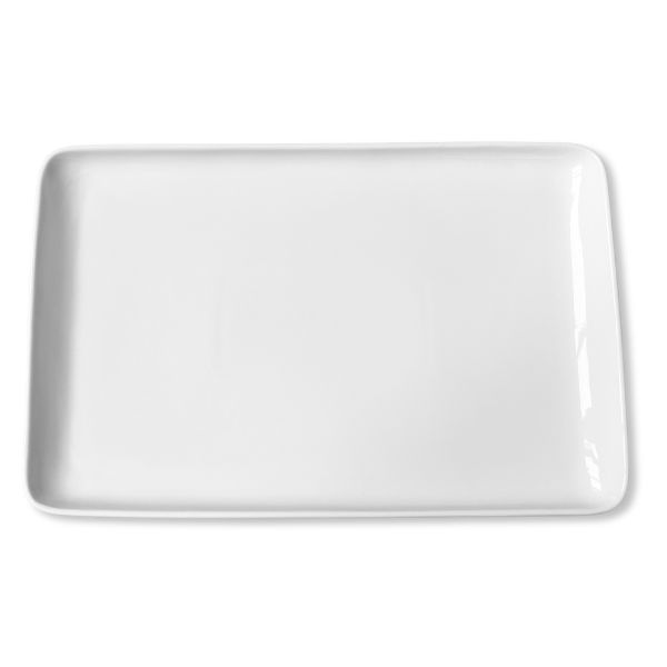 Assiette rectangulaire blanche 'Royal'