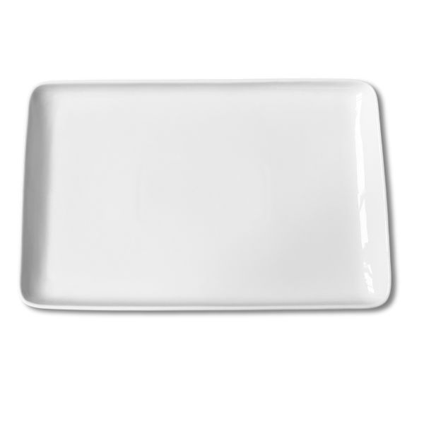 Assiette rectangulaire blanche 'Royal'