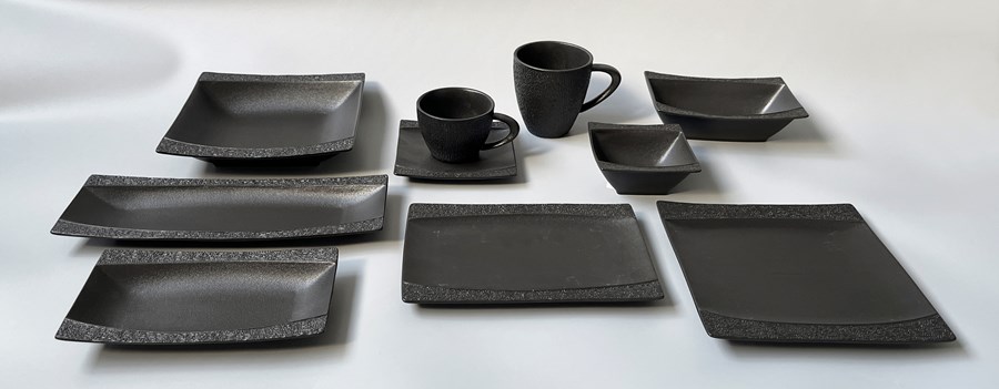 Vaisselle Noire Matte pour Restaurant 